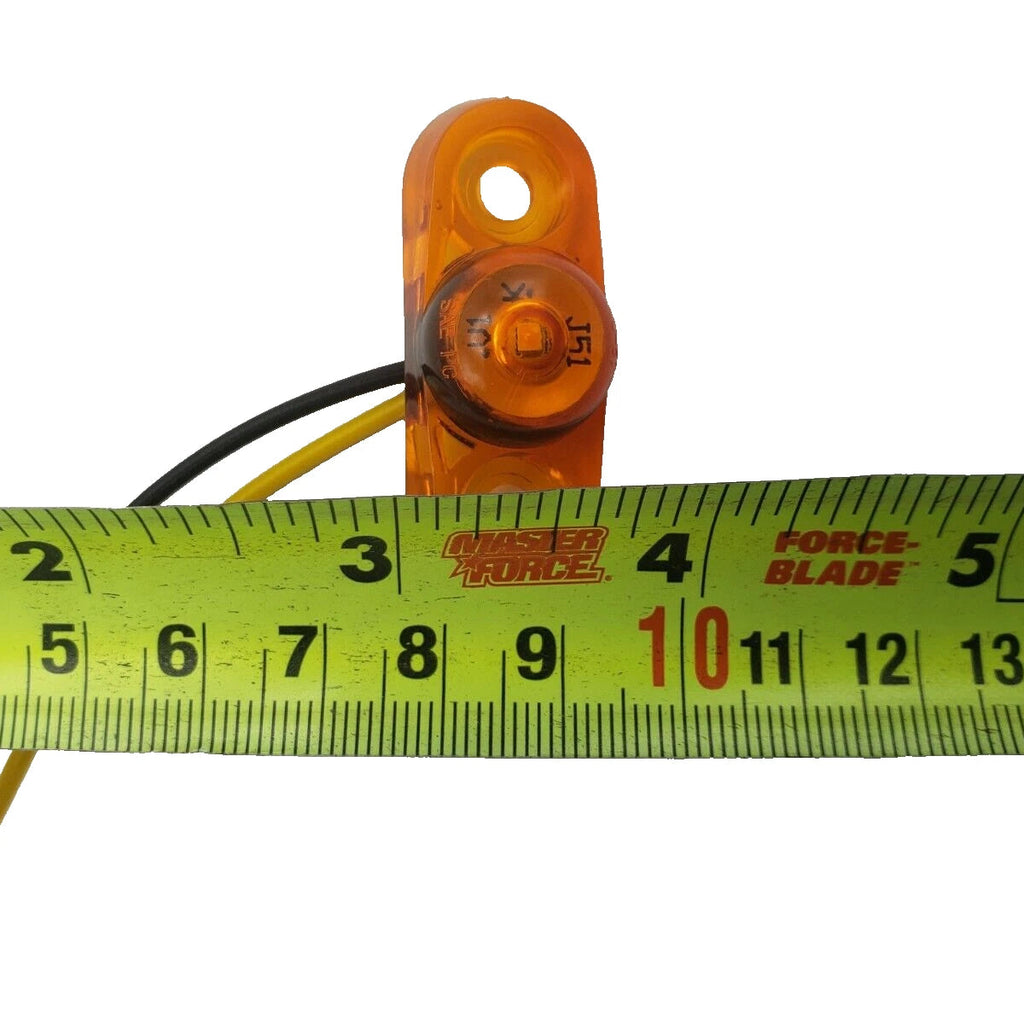 Jammy Oval P2 Rated 1-LED Surface Mount AMBER Lens Trailer Marker Light (J-57-A)