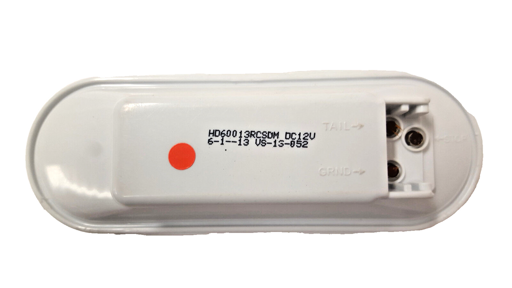 6" Oval Red Clear Lens LED 13 Diode Stop Turn Tail Light Trailer Camper Semi (HD60013RCSDM-KIT)