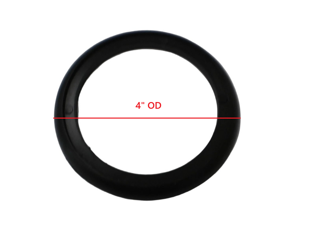 6 - 4" Round Surface Mount D-Ring Tie Downs Trailer ATV 800# Rated with Bezel (RR02-LOTOF6)