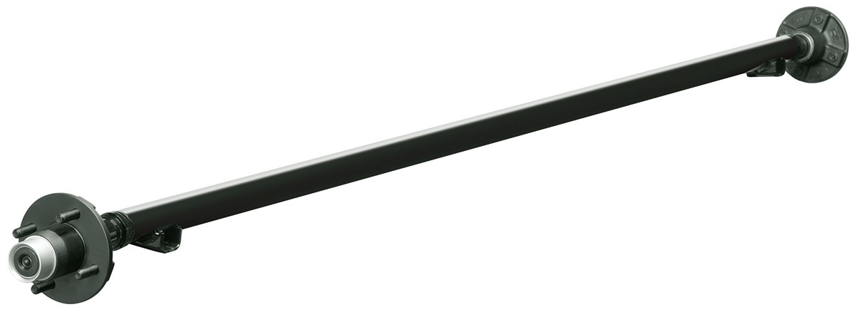 Lippert Trailer Axle 2000# Idler Beam 57" Hub Face 1.75" Tube Straight Short Spindle with 4 x 4 Hubs (2000-57-4LUG)