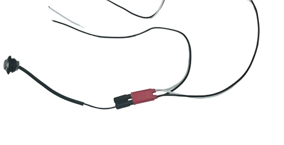 White 3/4" LED Hot Spot Light Continuous Wiring Harness with 12" Spacing PER FT  (M09300WCL-12BC)