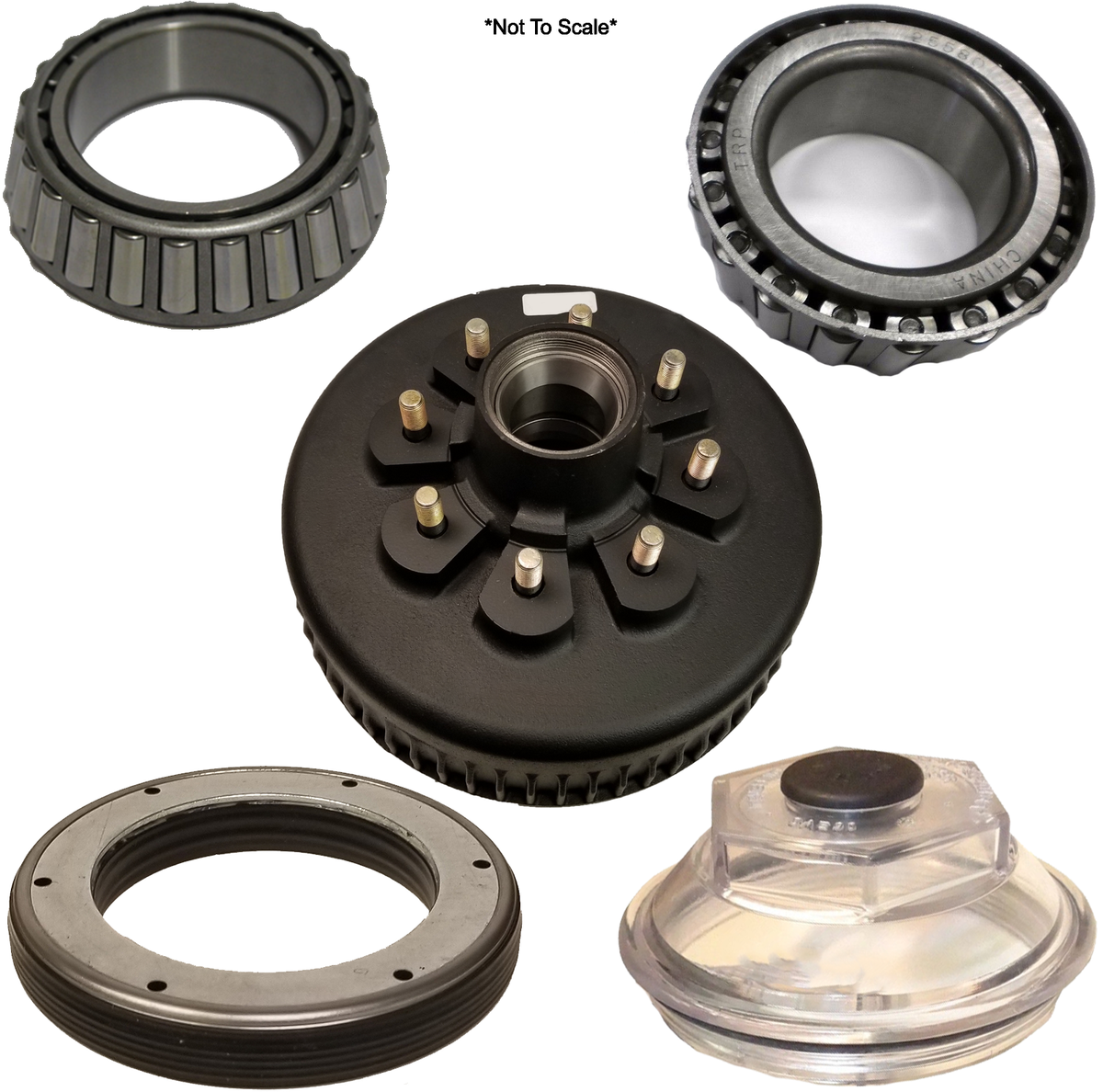 Brake Drum 8K oil bath 9/16" stud 4.75" pilot 12.25" x 3.375 fits Dexter 8000# 8-285 (99-86580-26-kit)
