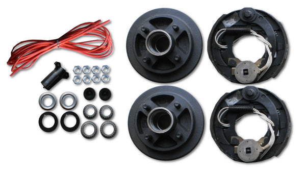 Add Electric Brakes to trailer Complete kit 2000# Axle 4 Lug 4x4" 7" drum axel (817316-C-DEX)
