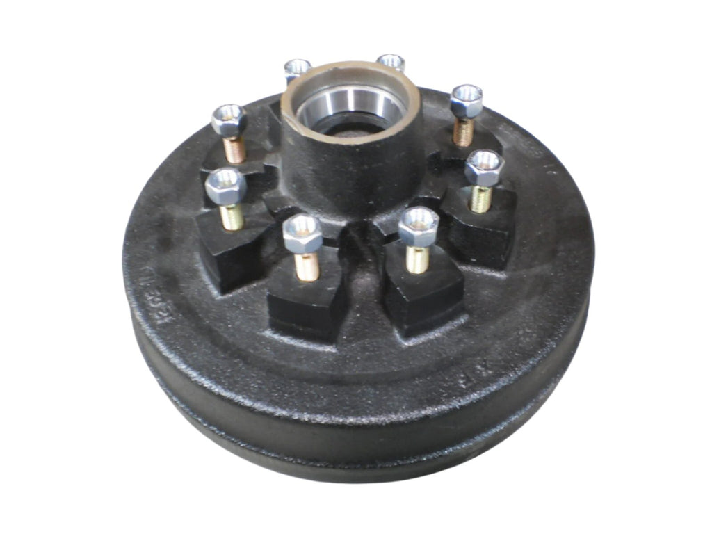 Left Side 8 Lug Drum + 12x 2 Brakes Trailer 8x6.5 6000 7000 Electric Shoes 9/16 (568183-IMP-L)