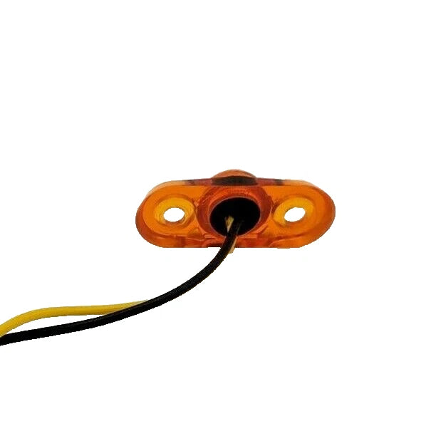 Jammy Oval P2 Rated 1-LED Surface Mount AMBER Lens Trailer Marker Light (J-57-A)