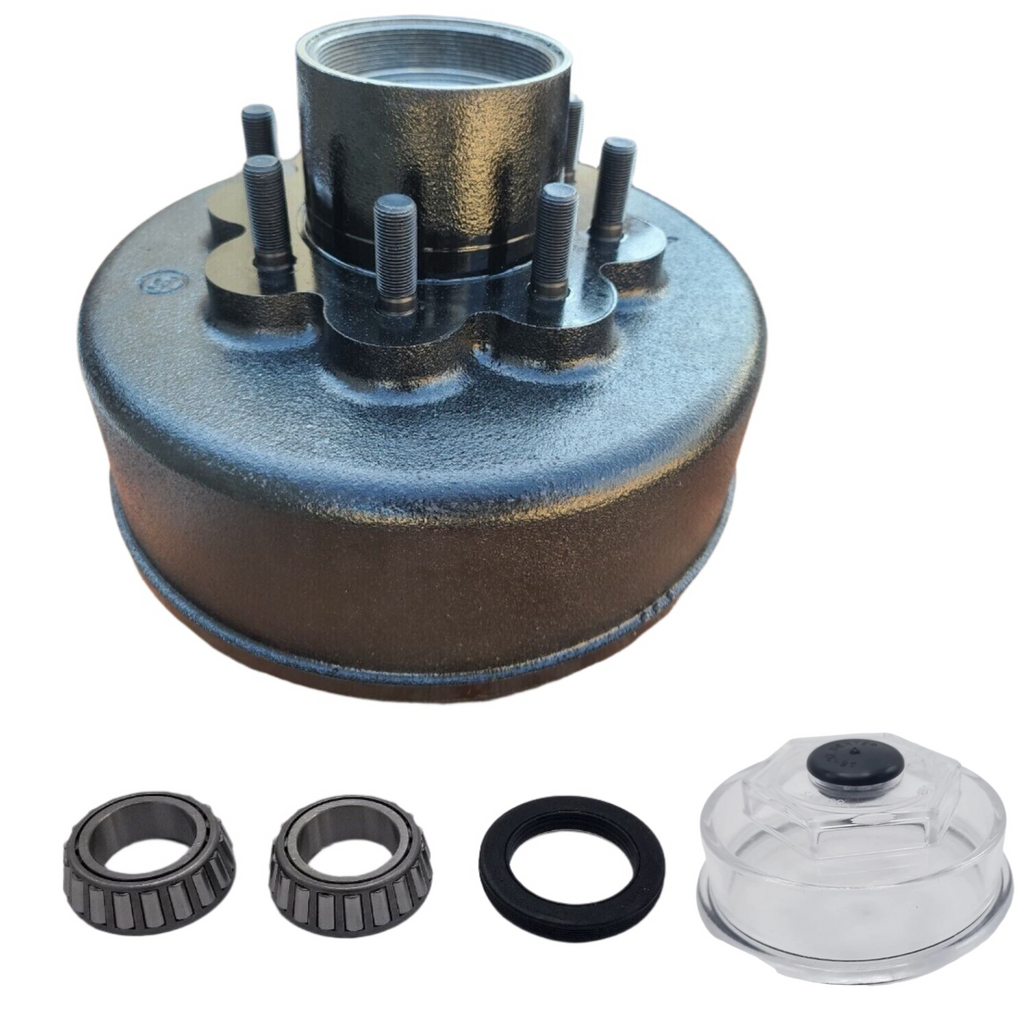 Brake Hub Drum Kit Lippert LCI Kaufmann STRAIGHT Spindle Mini 5 Trailer Axle 696107 (696104-KIT)