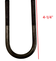 (4) Four 1-3/4" Round U-bolt kit 4 1/4" Long w/Nuts 2000 Trailer Axle Spring Axel (UBK-2000-R)