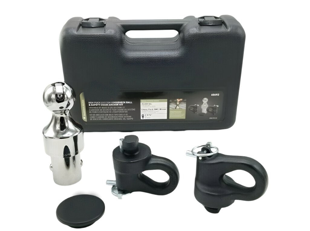 Gooseneck Ball Puck System fits CHEVY FORD GMC NISSAN 2-5/16 Hitch Anchor Kit (C60692)