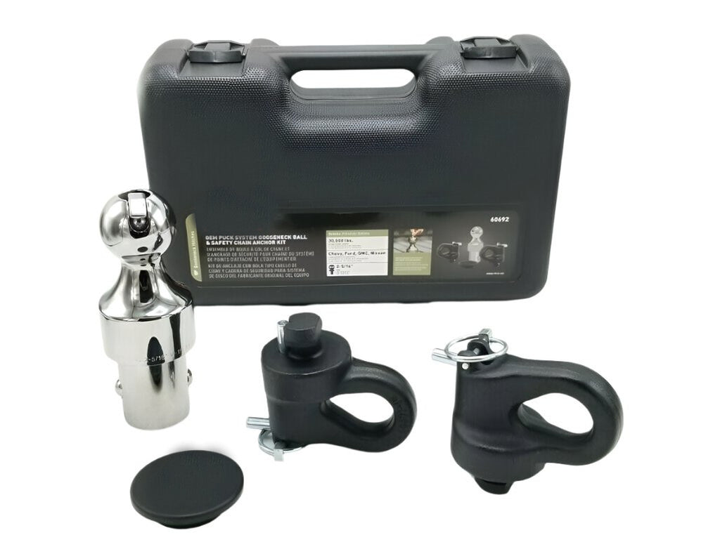 Gooseneck Ball Puck System fits CHEVY FORD GMC NISSAN 2-5/16 Hitch Anchor Kit (C60692)