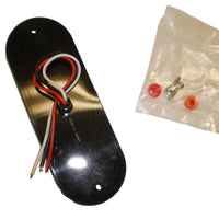 Two - Maxxima Red 6" Oval Low Profile LED Stop Tail Brake Lights with Two Grommets (M63350R + M50607-LOTOF2)
