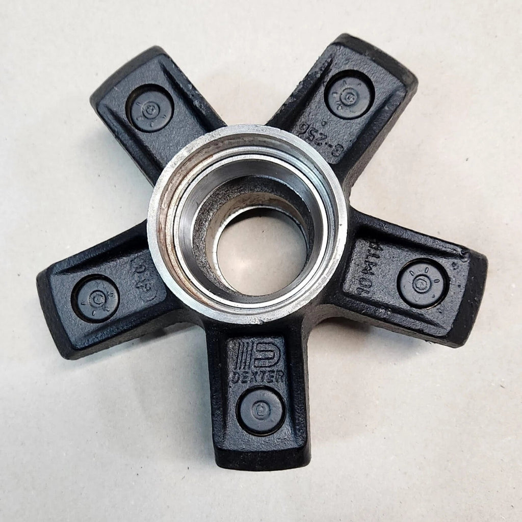 Idler Hub, 3500#, 5 x 5.5, WHITE, Dexter, 1/2" Stud, Cupped & Studded, Star Shaped (8-256-5)