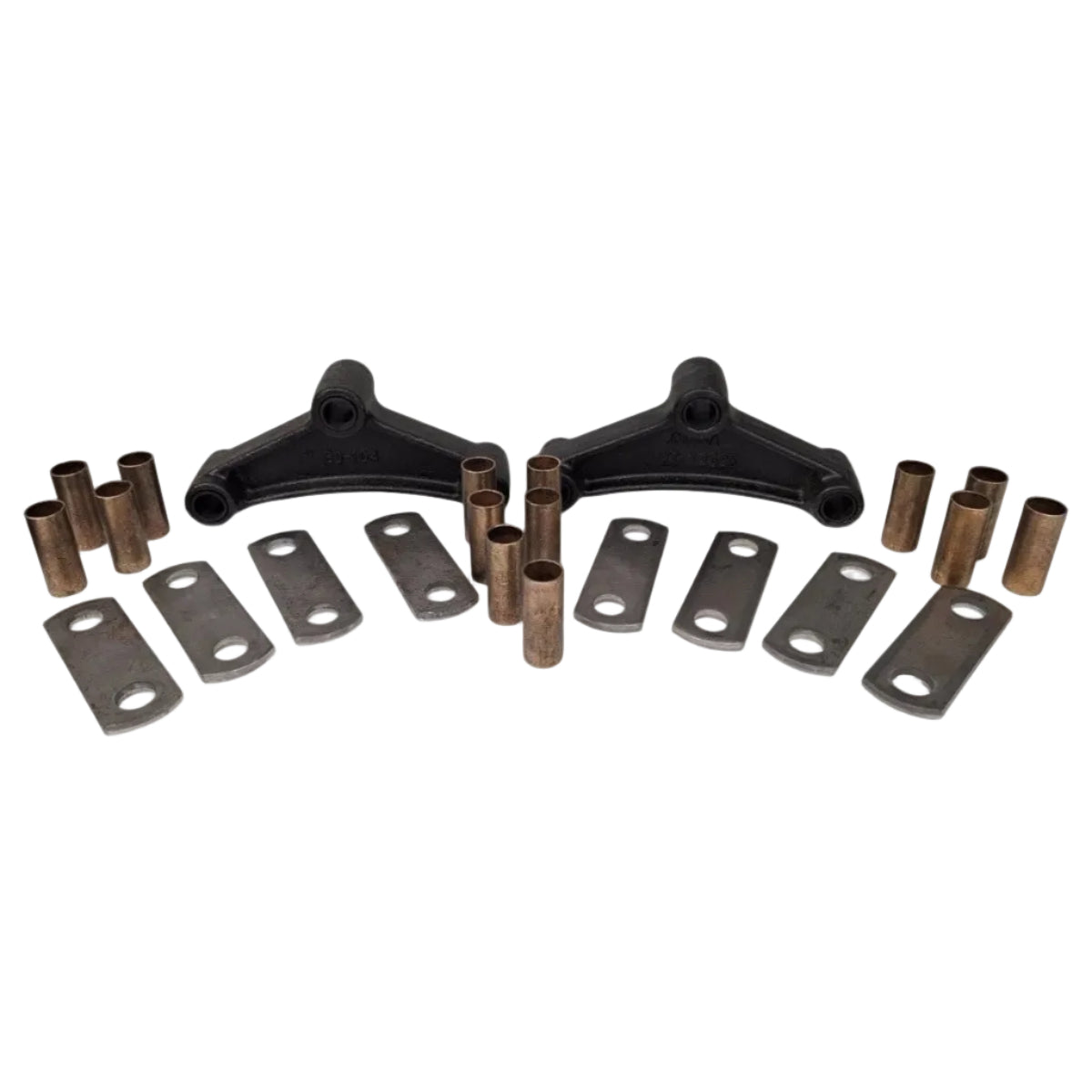 R&P Assembled Short Equalizer Trailer Kit with Bronze Bushings & Shackle Straps (BU1-SL-13-104-KIT)