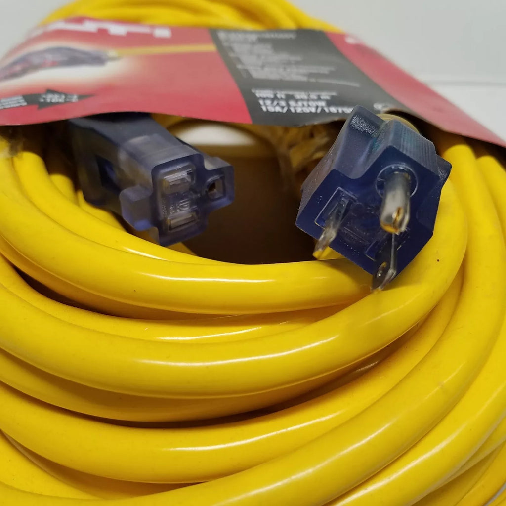 Outdoor Extension Cord, With Power Indication Light, 100' Long, 12/3 SJTOW (2005461)