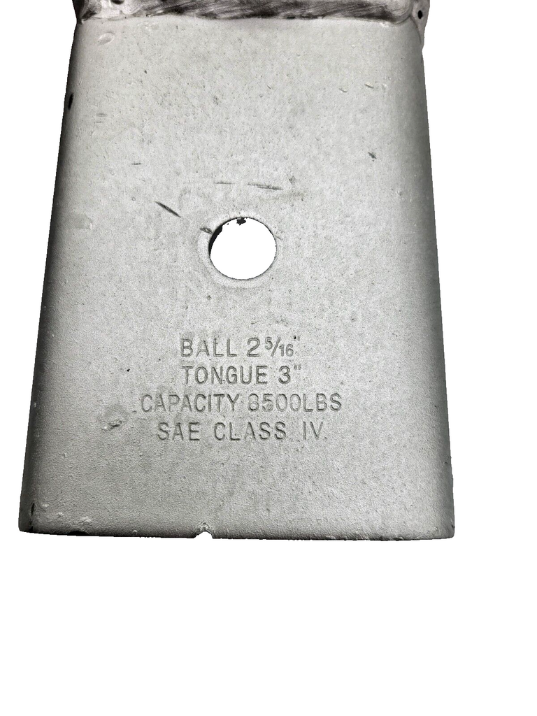 2-5/16" Ball Trailer Dacromet Coupler Hitch 8500# 3" Wide Tongue Bolt on Boat (WD-100109-DAC)