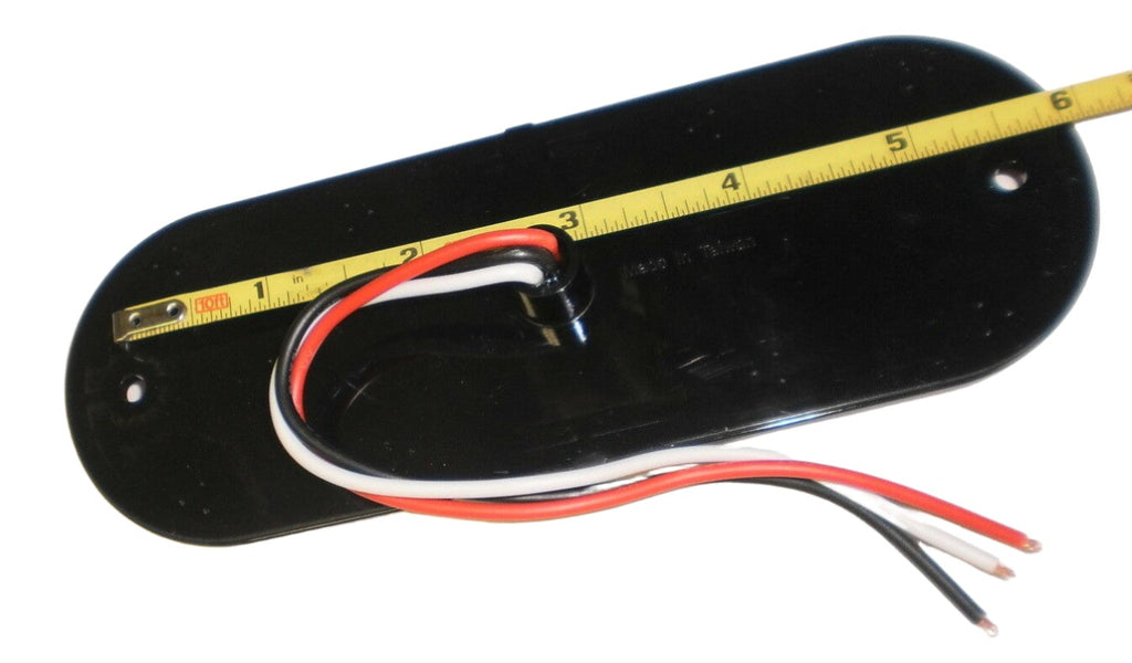 2-Maxxima Low Profile AMBER LED 6" Oval Turn Tail Light Truck w/ Mounting Tape (M63350Y + M63350-TAPE-LOTOF2)