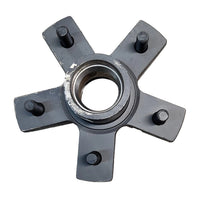 Idler Hub, 3500#, 5 x 5.5, WHITE, Dexter, 1/2" Stud, Cupped & Studded, Star Shaped (8-256-5)