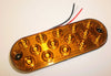 2-Maxxima Low Profile AMBER LED 6" Oval Turn Tail Light Truck Jeep w/ Grommets (M63350Y + M50607-LOTOF2)