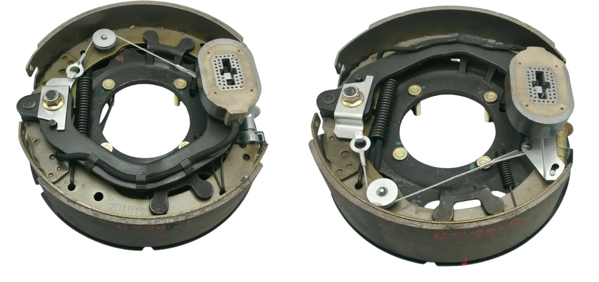 Pair of 12" x 3.5" Electric Trailer Brakes – 8,000 lb – 4 Bolt Mount (4739-L+4739-R)