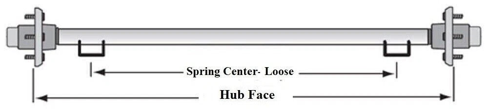 New 2000# 2200# Axle 70" Hub Face 5x4.5 Hubs Trailer Axel Utility Boat ATV (2000-70-5LUG)