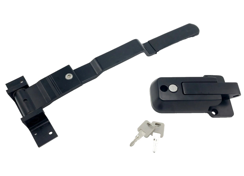 Black Swivel Cam Bar Trailer Latch Handle Door Cambar Cargo W/ Black Lock (SCB-B4-BLK)
