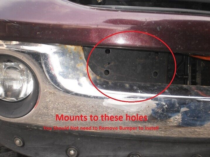 2" Front Tow Receiver Hitch Truck Bumper Tube Dodge Ram 4WD Winch Mount 2003-2018 (FRH-2-KIT)