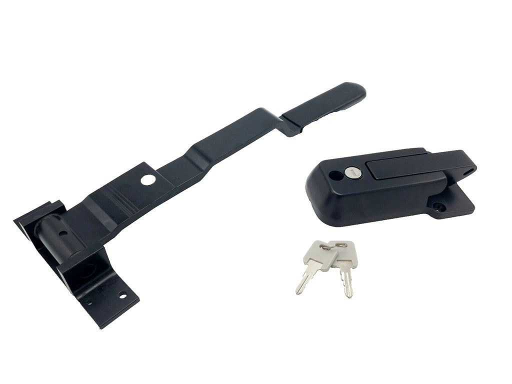 Black Swivel Cam Bar Trailer Latch Handle Door Cambar Cargo W/ Black Lock (SCB-B4-BLK)