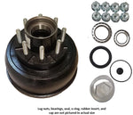 10k Short Lippert Hub/Drum Kit with Bearings, Seal, Lug Nuts, Seal, and Oil Cap (791399-KIT)