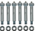6X Shackle Bolt w/zerk 9/16x3.40", 7/16-20 shoulder bolt- for 1/2" thick plates, double plates, or 2" Slipper Springs ZINC PLATED WITH NUT (007-236-05-LOTOF6)