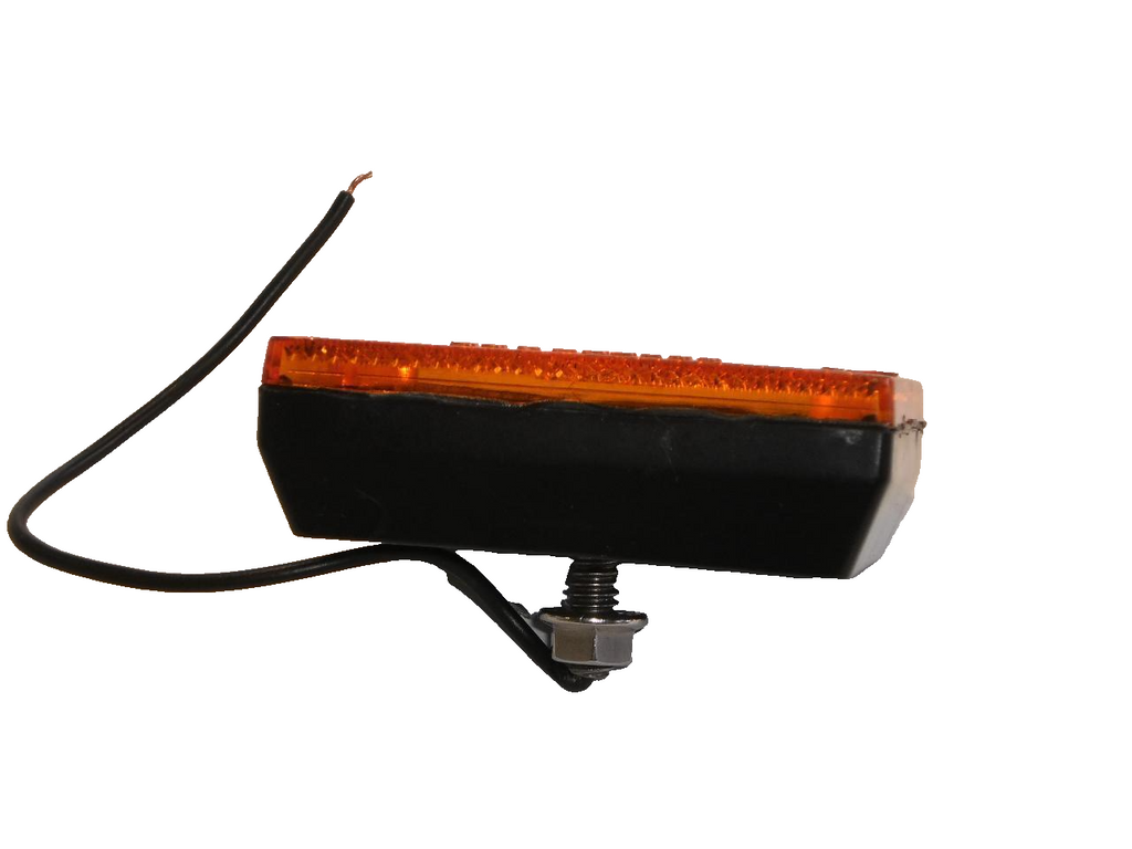 LED Amber Marker Clearance Light Reflective 2x2.7" stud mount 114A Trailer Truck (J-1025-A2)