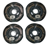 2 Pair of Trailer Backing Plate Brakes Electric 12" Self Adjust 7000 2 Left 2 Right (BK-12E-FSA-SETX2)