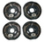 2 Pair of Trailer Backing Plate Brakes Electric 12" Self Adjust 7000 2 Left 2 Right (BK-12E-FSA-SETX2)