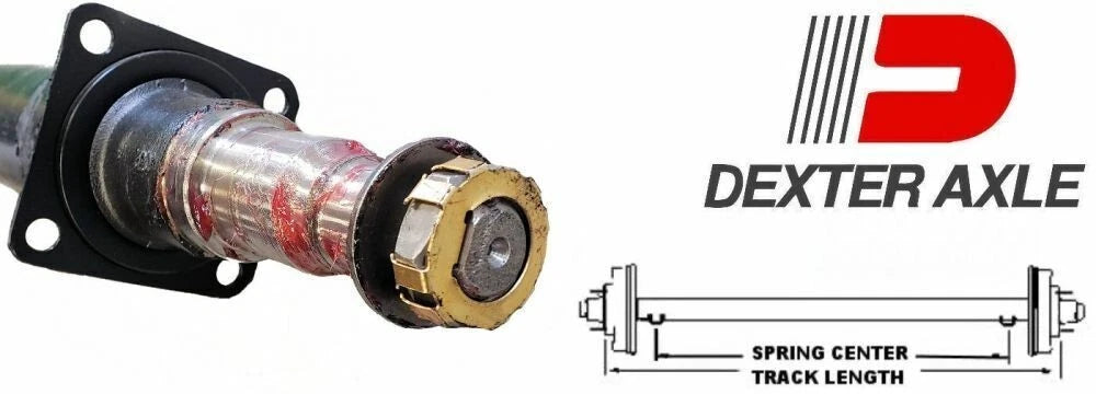 8,000 lb Narrow Trailer Axle Beam - 79" Hub Face - 3.5" Tube with Perches (8000-79-D80N-35-KIT)