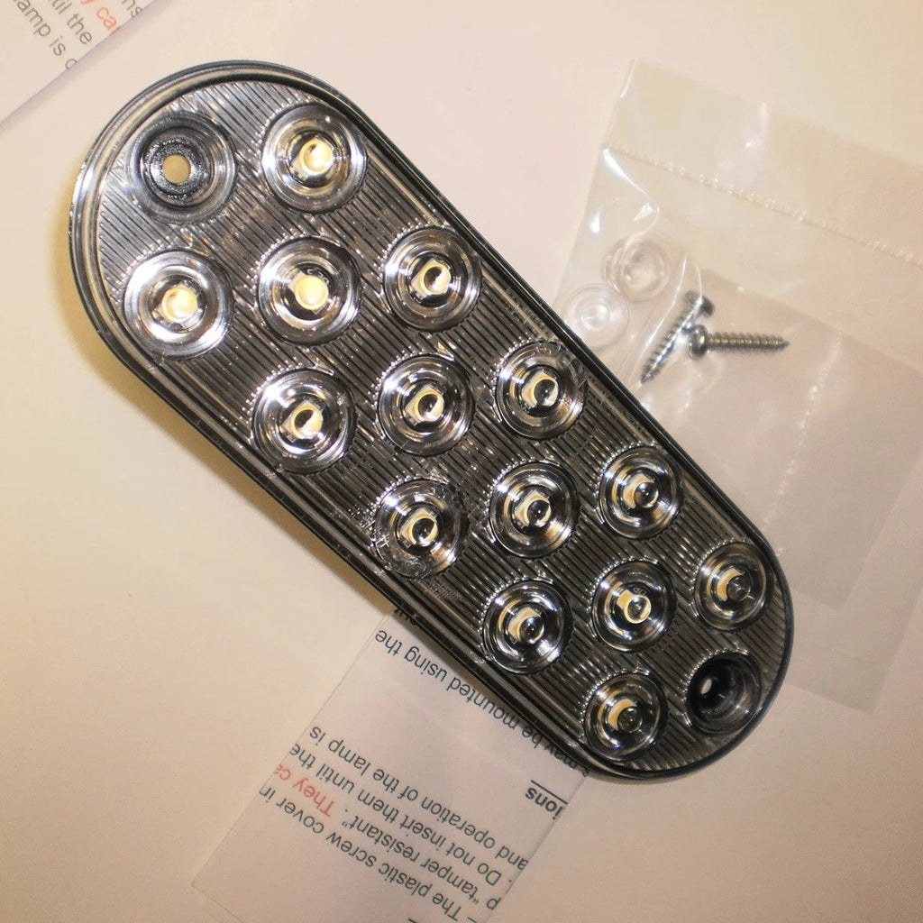 Two - Maxxima Low Profile White LED 6" Oval Reverse Backup Cargo Light (M63350-LOTOF2)
