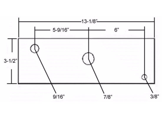 Equalizer for 2" Wide Slipper Springs 13" Long 7/8" Center Hole W/ Nuts & Bolts (EQ-13-LN-KIT)