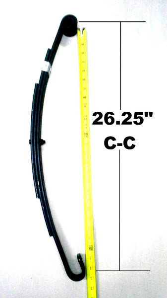 Leaf Spring Open Slipper 3 Leaf 26.25" 1300# Rated Hook End 1/2" Nylon Bushing (C-2)