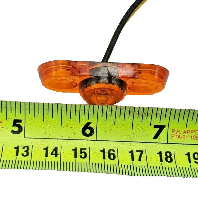 Jammy Oval P2 Rated 1-LED Surface Mount AMBER Lens Trailer Marker Light (J-57-A)