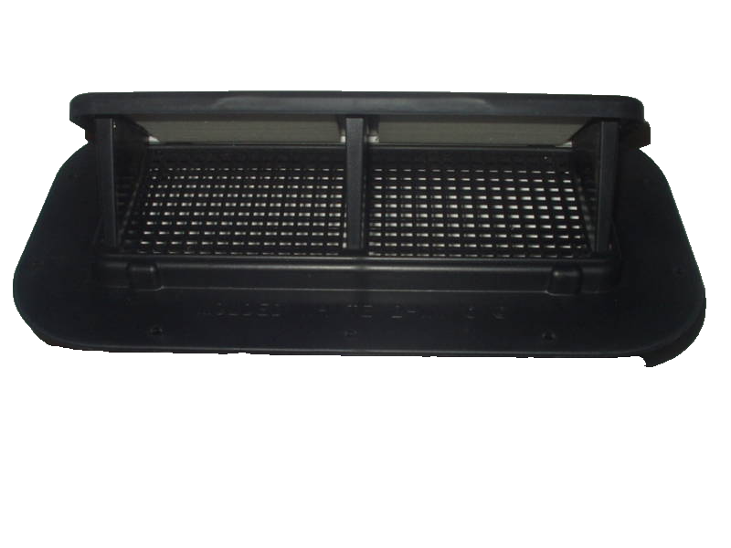 Two Way Vent with Black Plastic Trim Grommet Trailer Camper RV Horse Trailer (2WV-B + TR-1.5-B)