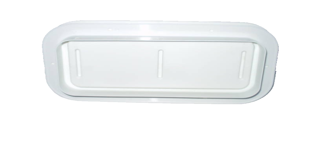 White Two Way Plastic Vent W/Trim Ring Trailer Camper RV Horse Trailer (2WV-W + TR-1.5-W)