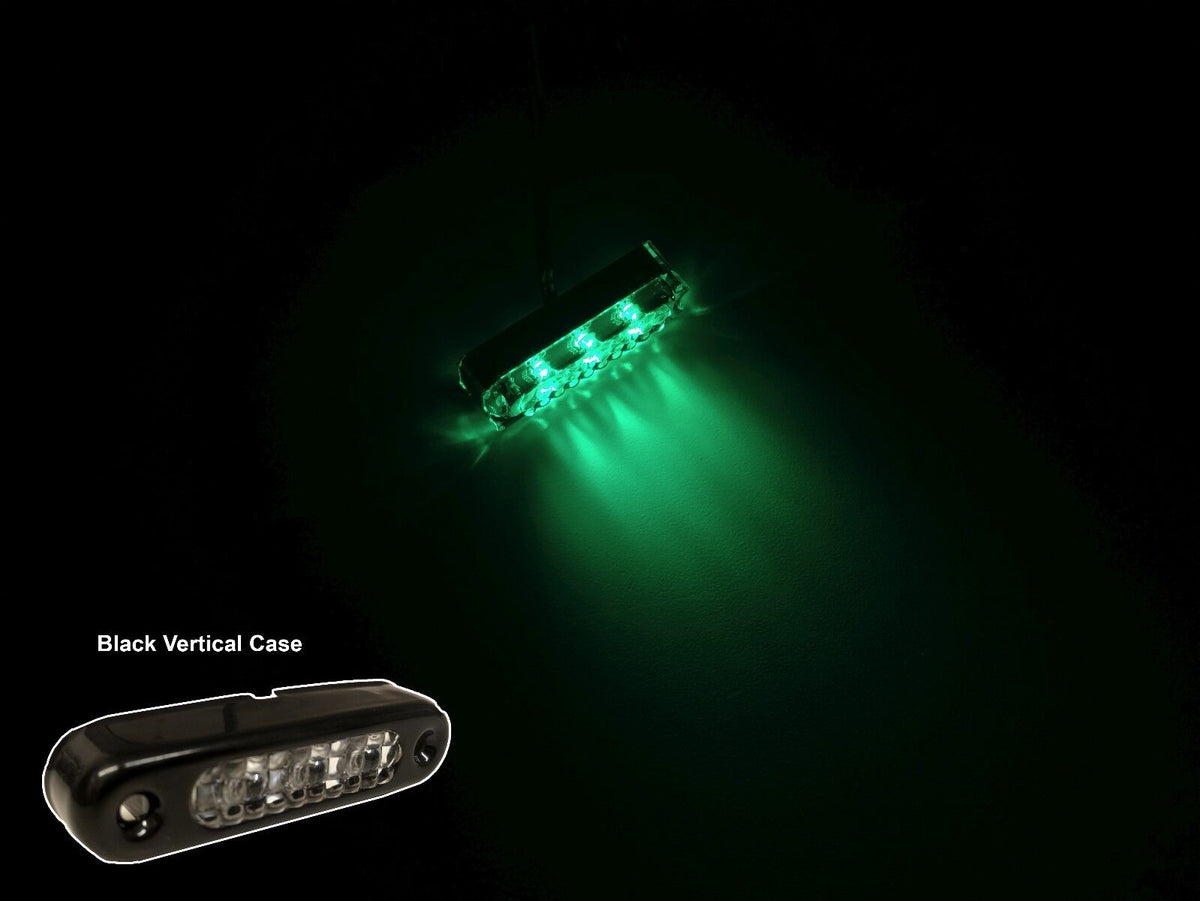 1 TecNiq Eon Linear Body Jade LED Light & Black Vertical Case Boat Trailer ATV (E03-JBV0-1)