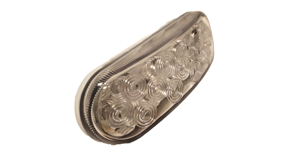 6" Oval Red Clear Lens LED 13 Diode Stop Turn Tail Light Trailer Camper Semi (HD60013RCSDM-KIT)