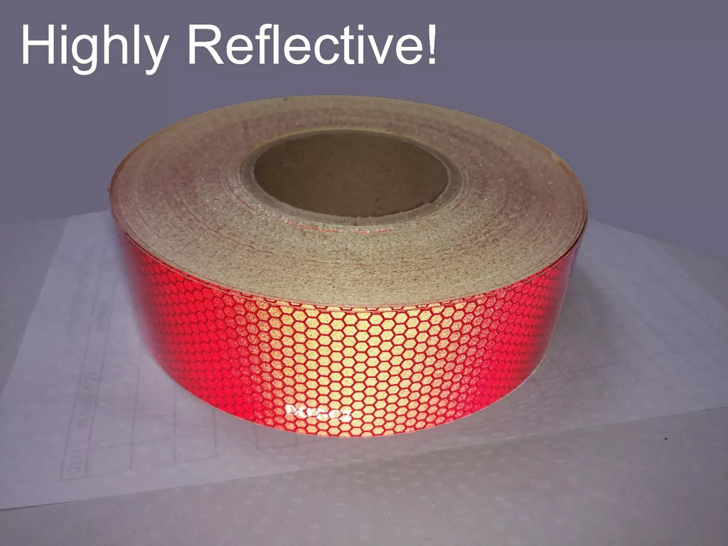 DOT 2" Red Construction Tape 50 Yard Roll Highly Reflective Trailer RV Camper (LPCDRD-2)