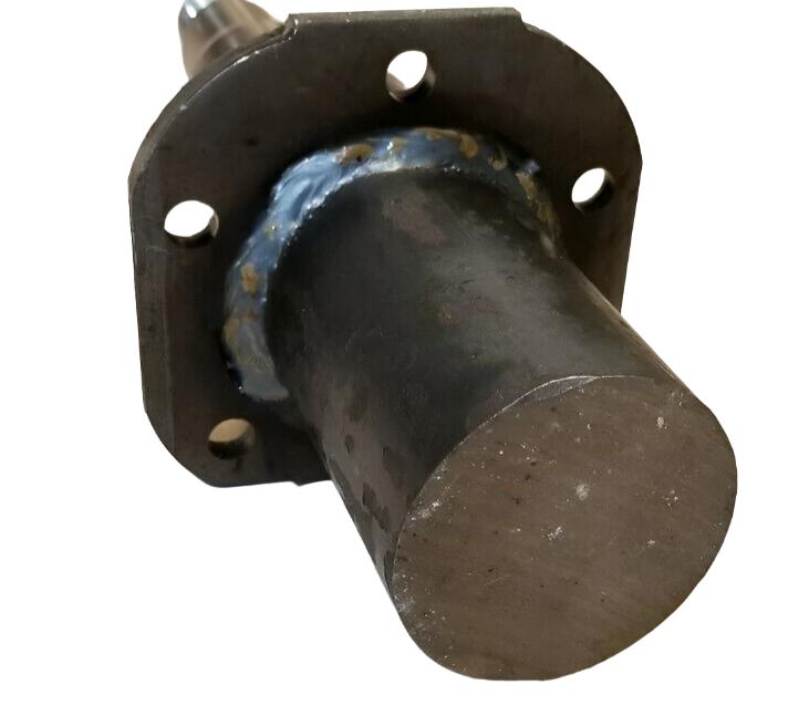 6000# Build Your Own Trailer Axle Stub w/6 x 5.5 Lug Hub FLANGED Round Spindle (STUB-42FZ-H655-RO)