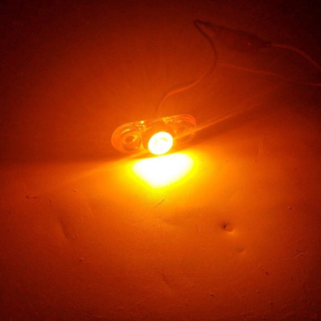 Jammy Oval P2 Rated 1-LED Surface Mount AMBER Lens Trailer Marker Light (J-57-A)