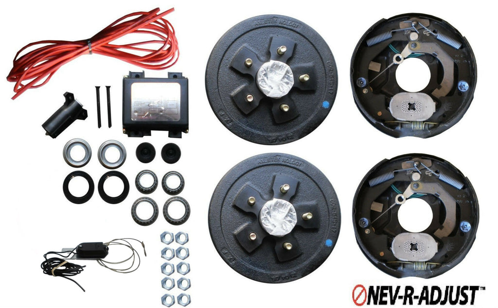 Add Brakes to Your Trailer Complete Kit 3500 Axle 5 x 4.5 Electric Never Adjust (82475-C-FSA-DEX)