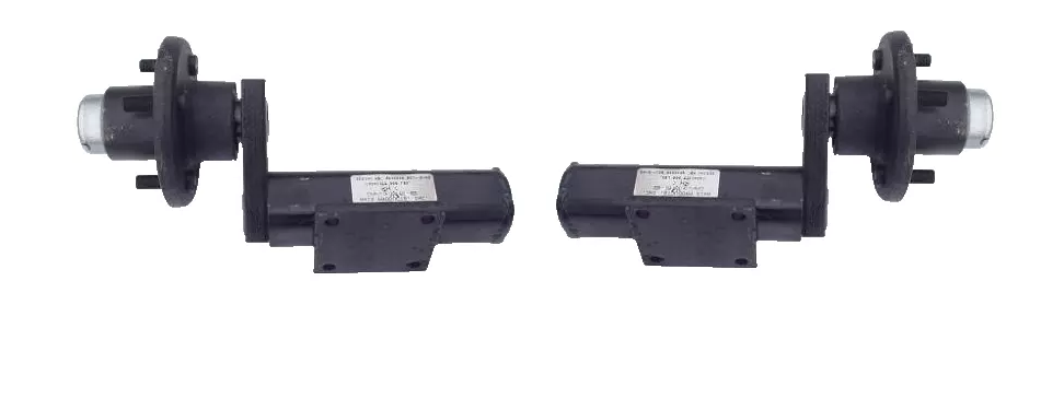 Pair of 250 lb Rubber Torsion Trailer Axles – 4 on 4 Hub – Left & Right Set (1449545 + 1449546 4 Lug)