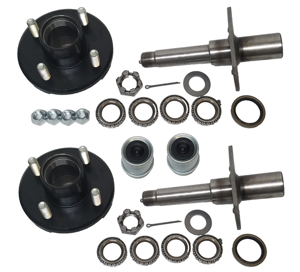 Build Your Axle Stub Kit with 4x4 Hubs Spindle 1.50" x 3.37" Flanged with Hardware (BYOAK-440BT16FZ-KITX2)
