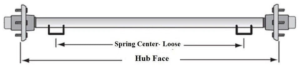 2000 lb Trailer Axle – 57" Hub Face – 5 x 4.5 Idler Hubs – Beam Kit (2000-57-5LUG)