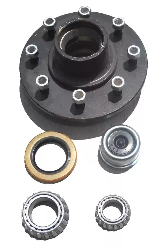 IN STORE PICKUP ONLY Trailer Hub 8 Lug Bolt 6000# 7000# Axle with LOOSE Bearings Seal 1/2" Studs idler axel (82865-KIT-LOOSE)
