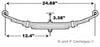 2650# Trailer Leaf Spring for 5000# Axles 24.88" Long 3.38" Arch Camper 6 Leaf (SW6)