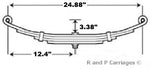 2650# Trailer Leaf Spring for 5000# Axles 24.88" Long 3.38" Arch Camper 6 Leaf (SW6)